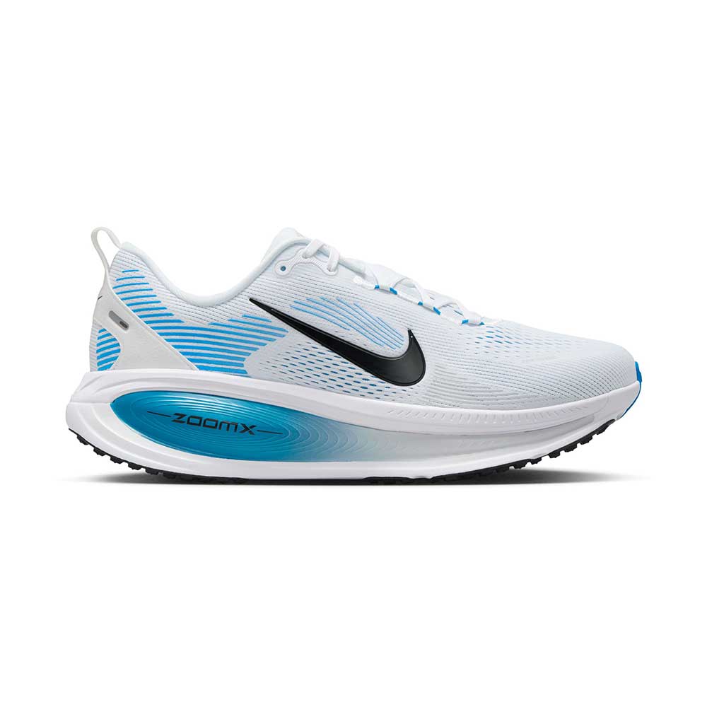 Men's Nike Vomero 18 Running Shoe - White/Black/Blue Hero - Regular (D)