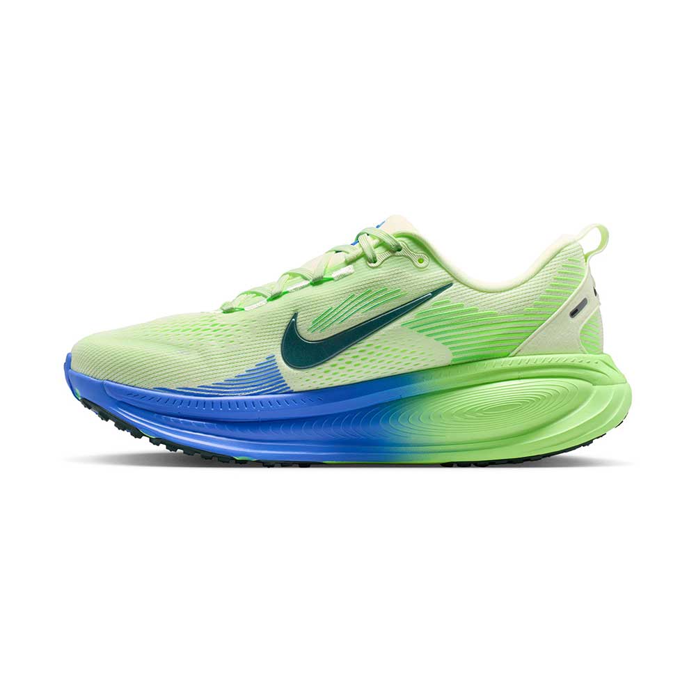Men's  Nike Vomero 18 Running Shoe - White/Black Spruce/Volt Tint/Sapphire - Regular (D)