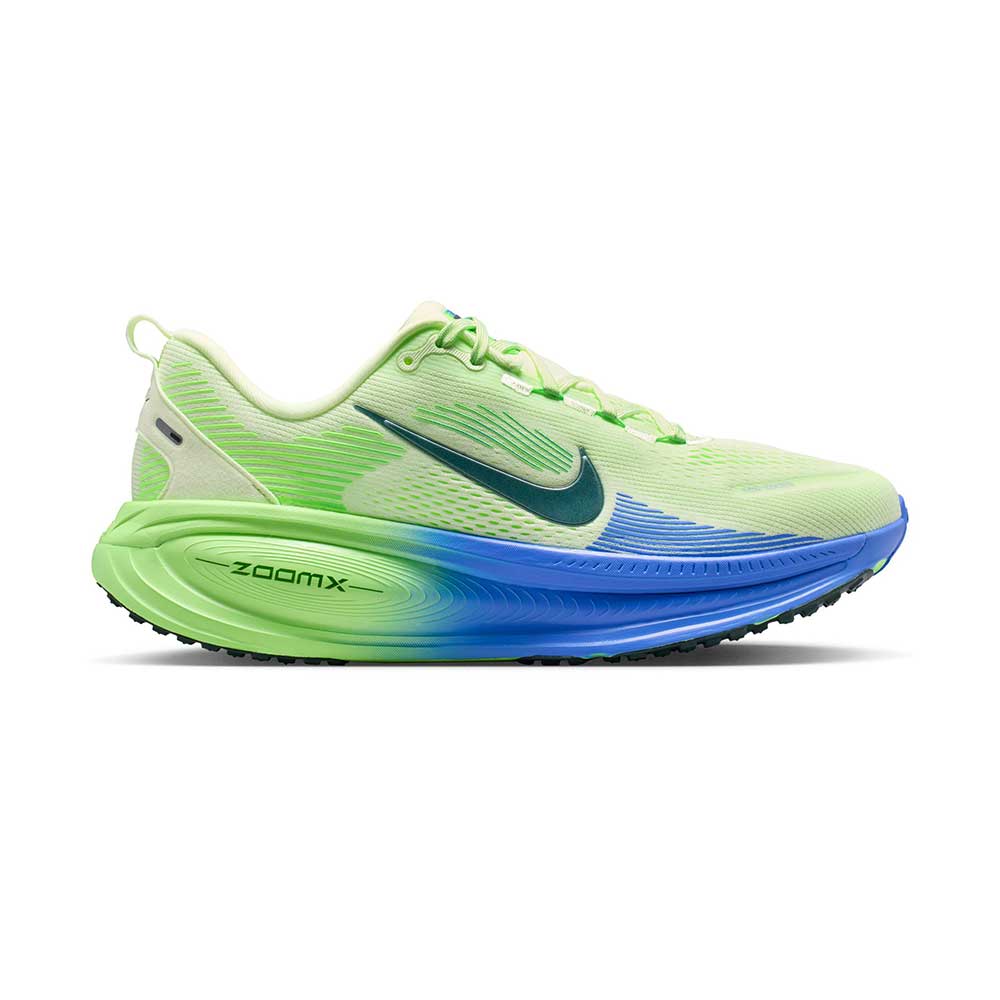 Men's  Nike Vomero 18 Running Shoe - White/Black Spruce/Volt Tint/Sapphire - Regular (D)