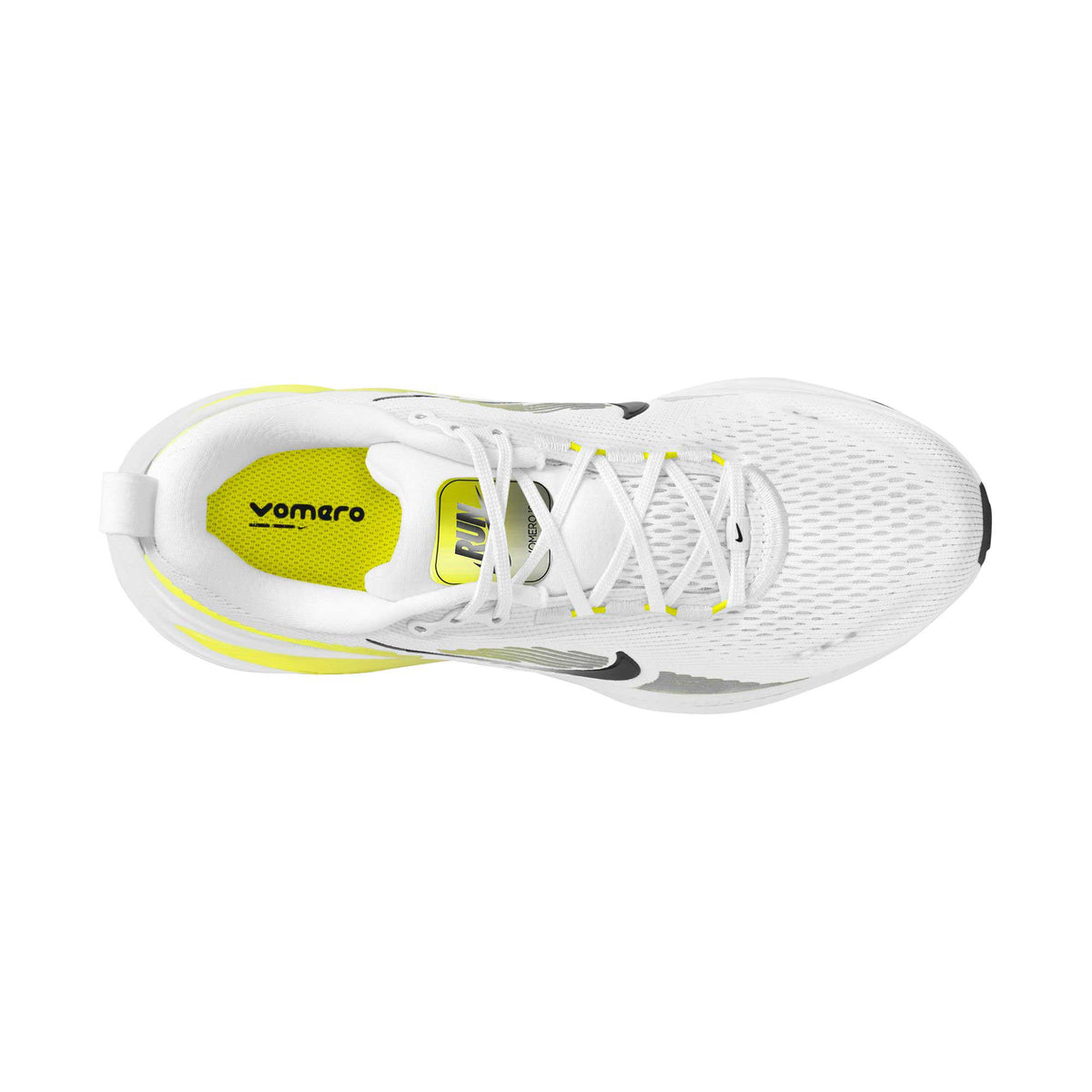 Men's Nike Vomero 18 - White/Black/Lemon Venom/Dark Grey - Regular (D)