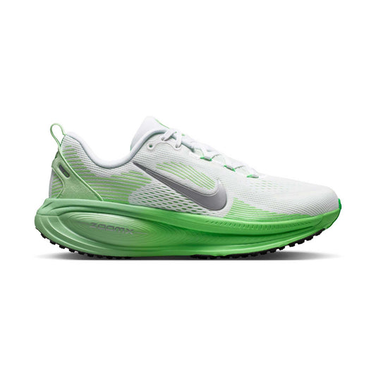 Women's Nike Vomero 18 Running Shoe - White/Metallic Silver/Illusion Green - Regular (B)