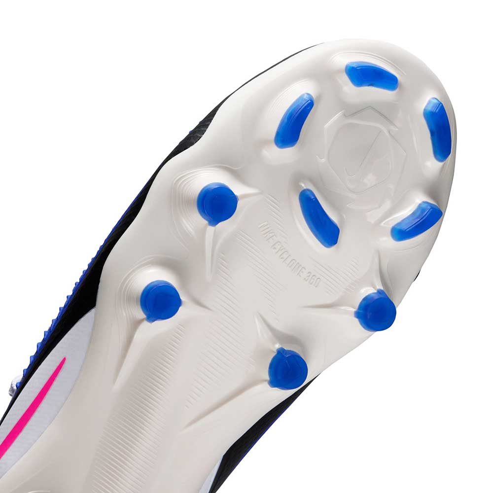 JR Phantom 6 Low Pro FG/MG Soccer Cleat - Racer Blue/Pink Blast/White - Regular (D)