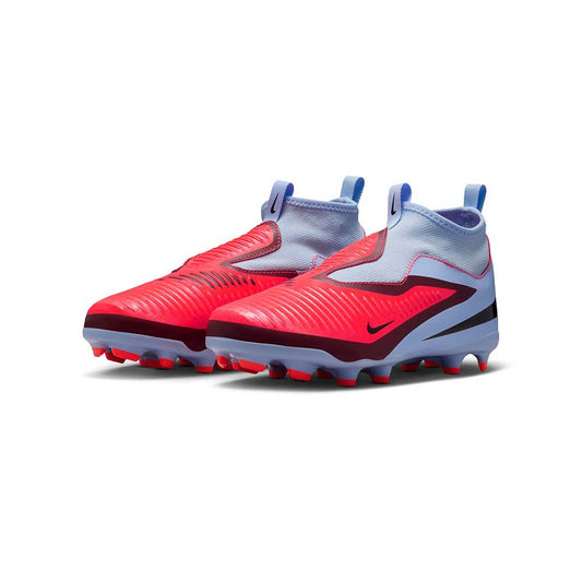 JR Phantom 6 High Academy FG/MG Soccer Cleat - Royal Tint/Bright Crimson/Black