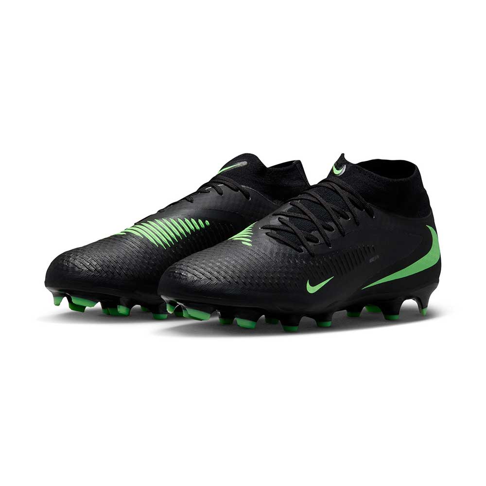 Phantom 6 High Academy FG/MG Soccer Cleat - Black/Illusion Green/Black - Regular (D)