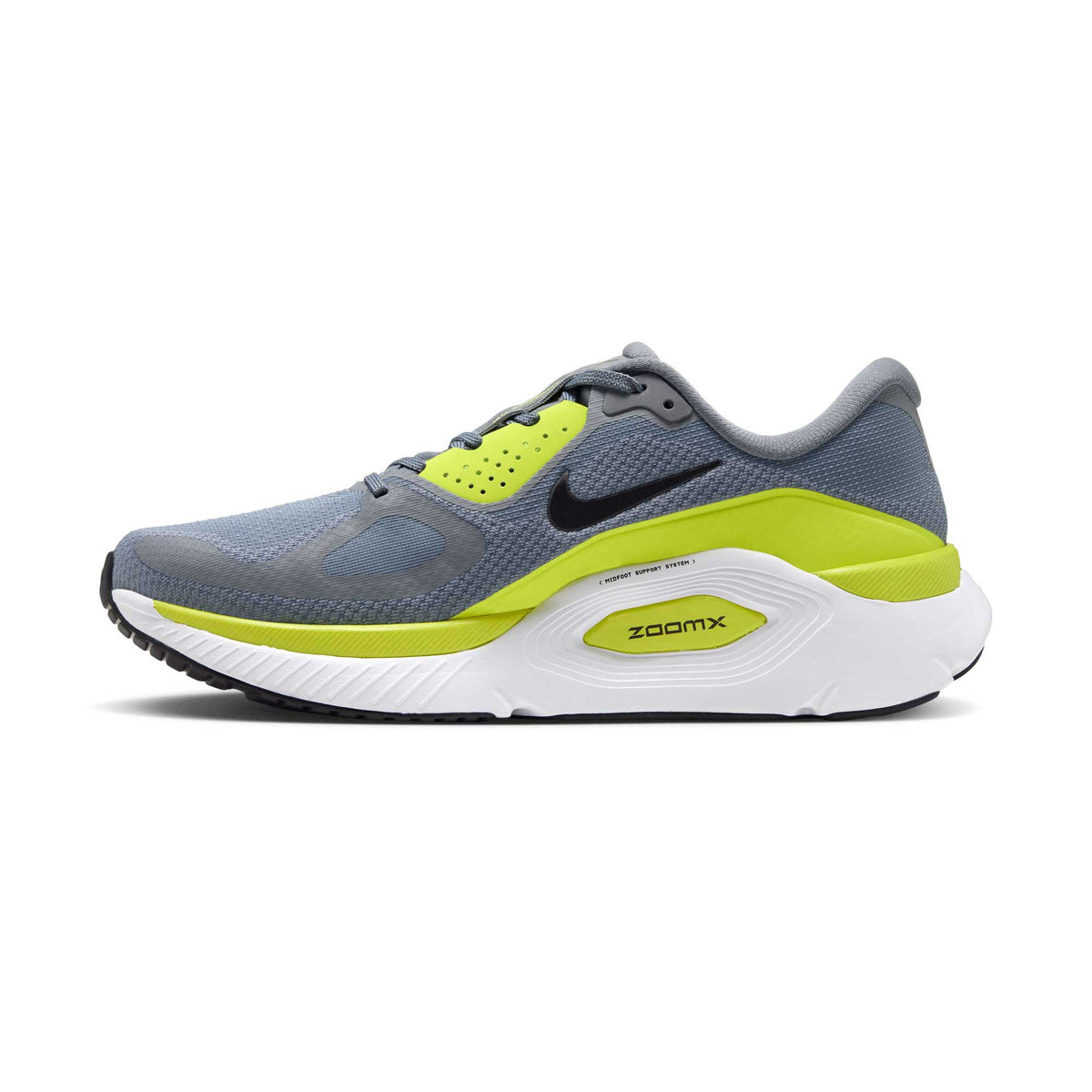 Men's Nike Structure Plus - Cool Grey/Black/Lemon Venom/White - Regular (D)