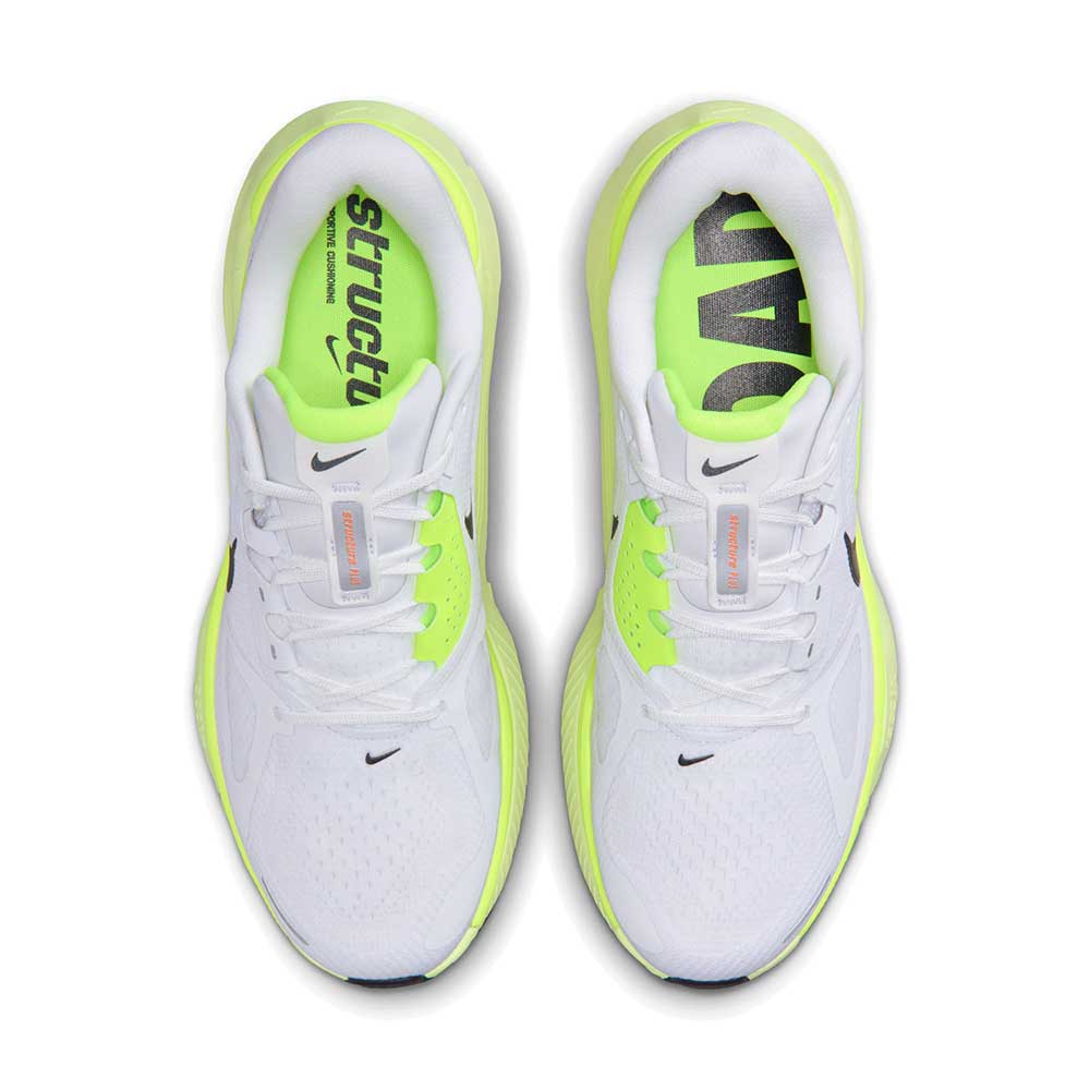 Men's Nike Structure Plus - White/Black/Pure Platinum/Volt - Regular (D)