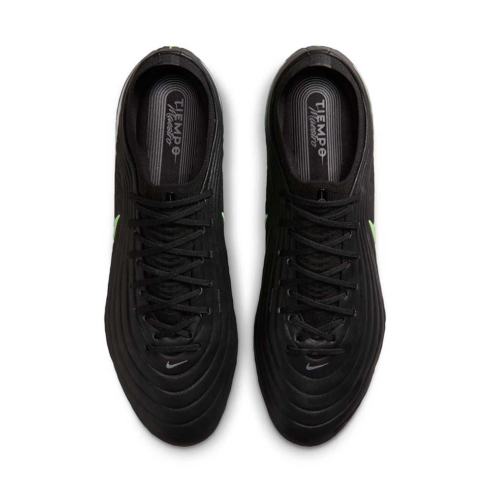Tiempo Maestro Elite FG Soccer Cleat - Black/Black/Illusion Green - Regular (D)