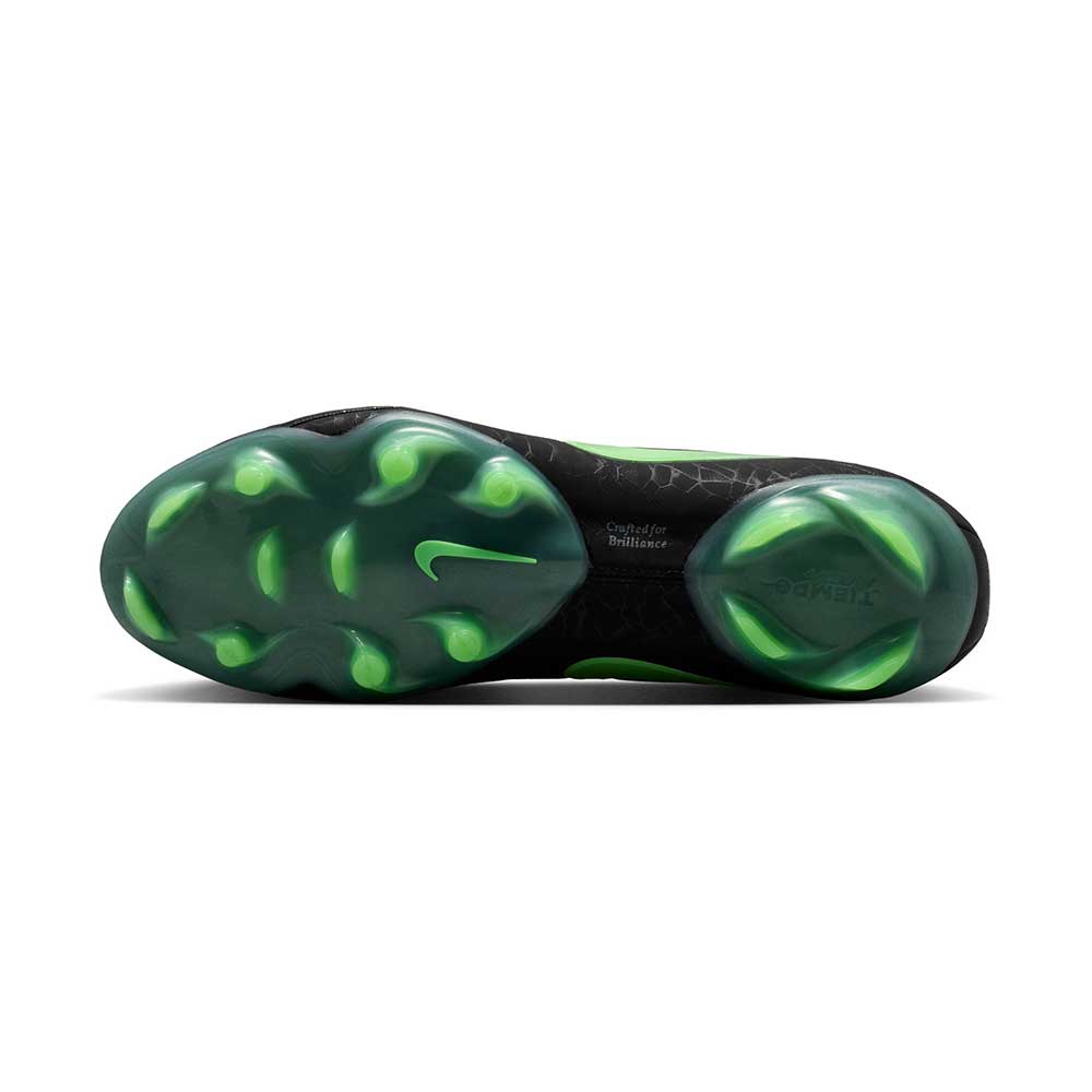 Tiempo Maestro Elite FG Soccer Cleat - Black/Black/Illusion Green - Regular (D)