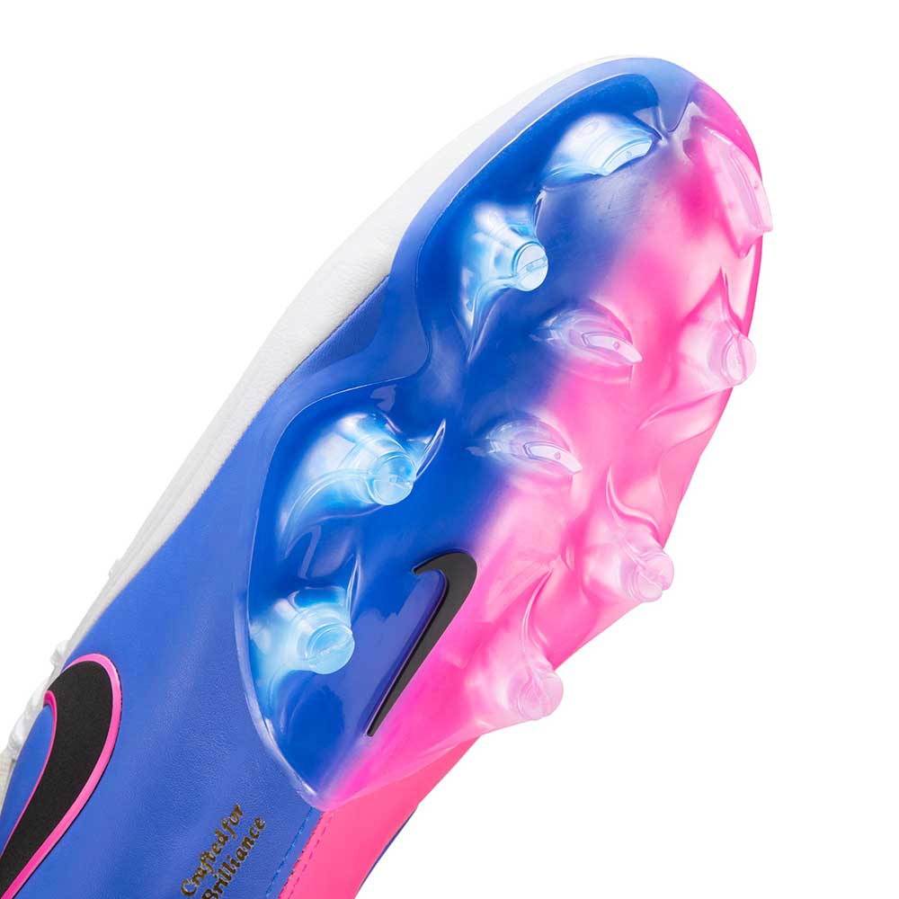 Tiempo Maestro Elite FG Soccer Cleat - White/Black/Racer Blue - Regular (D)