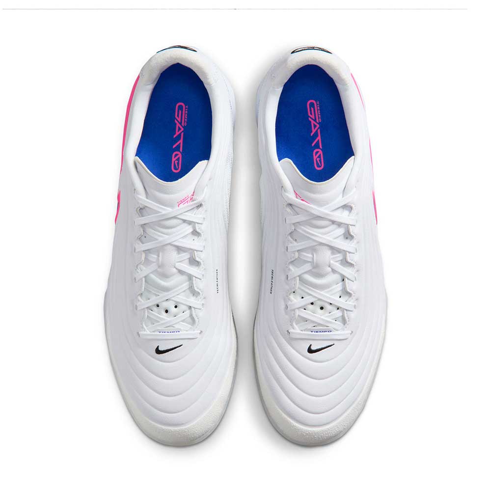 Tiempo React Gato IC Soccer Shoe - White/Racer Blue/Pink Blast - Regular (D)