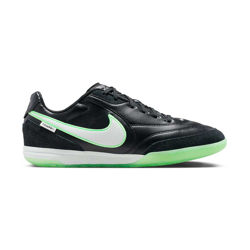 Tiempo Street Gato Indoor Soccer Shoe - Black/Illusion Green/Black - Regular (D)