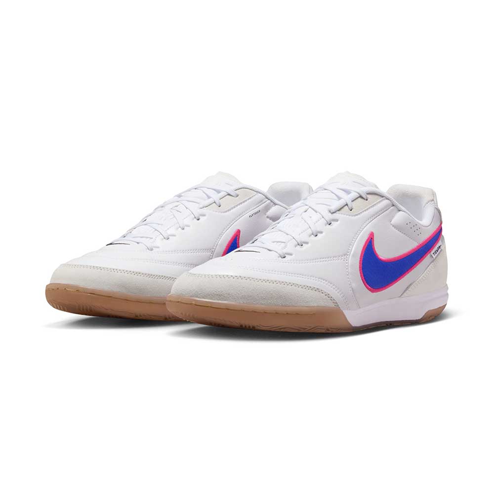 Men's Tiempo Street Gato Indoor Soccer Shoe - White/Racer Blue/Pink Blast - Regular (D)