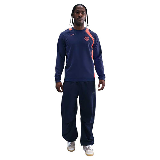 FCB T90 Crew Top - Midnight Navy/Bright Mango