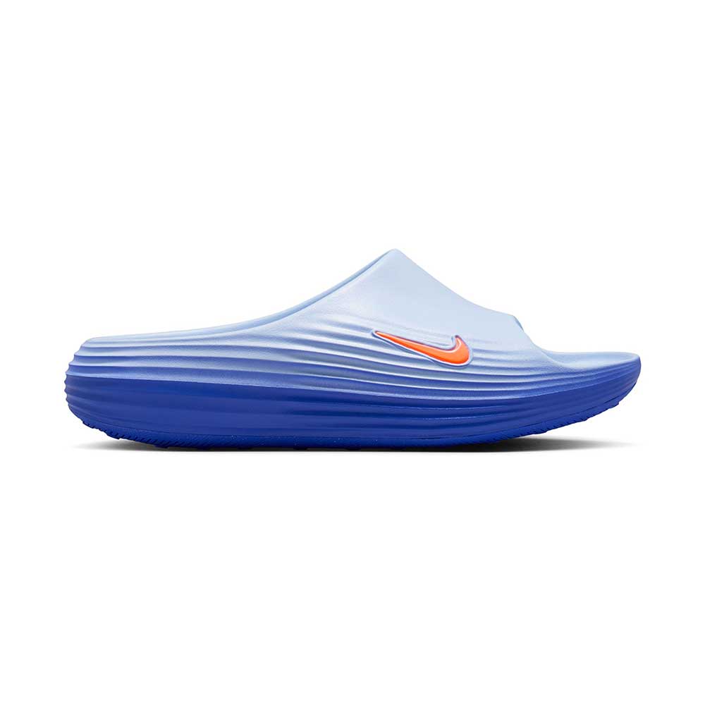 Men's Nike ReactX Rejuven8 Slides - Hydrogen Blue/Total Orange/Blue Crystal - Regular (D)