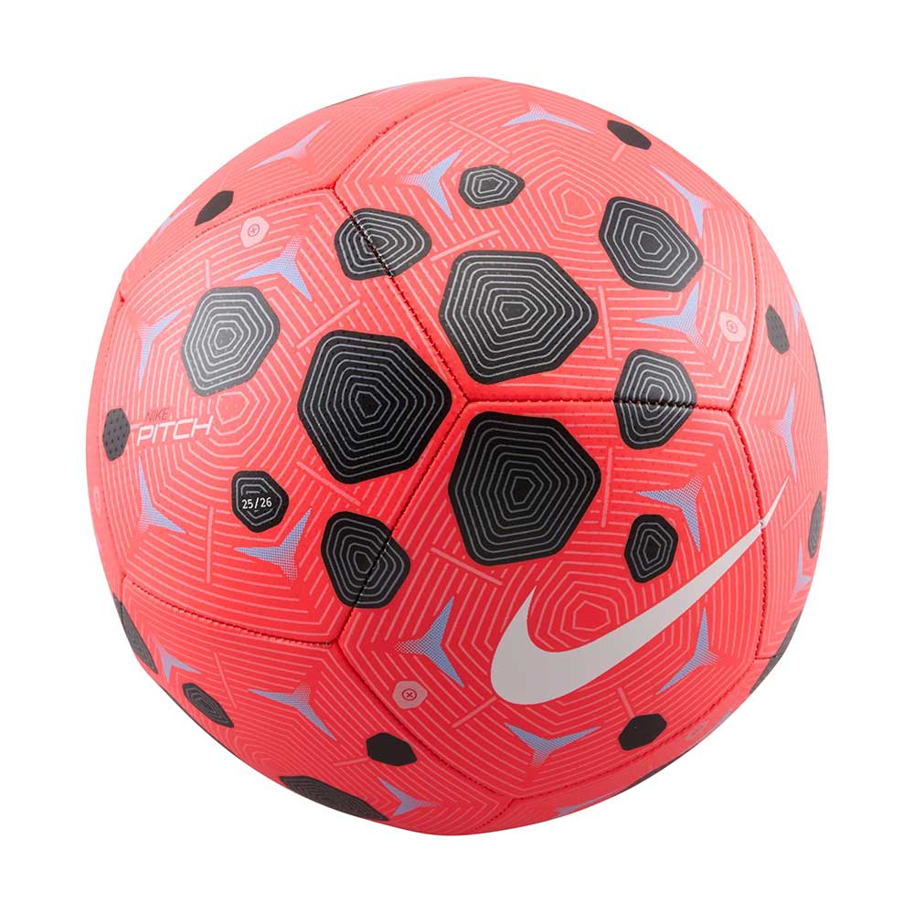 Nike Pitch Soccer Ball - Bright Crimson/Black/White