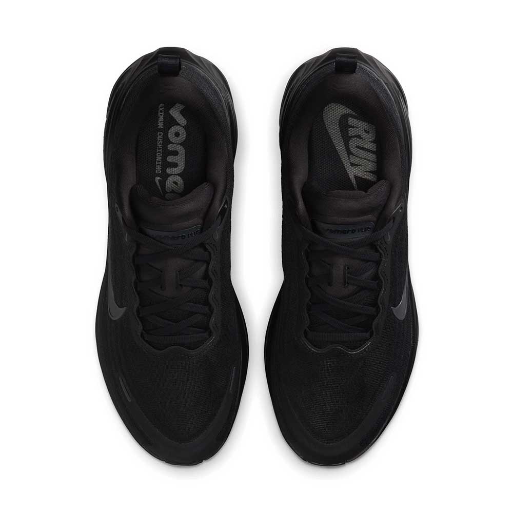 Men's Nike  Vomero Plus Running Shoe - Black/Dark Smoke Grey/Metallic Dark Grey - Regular (D)