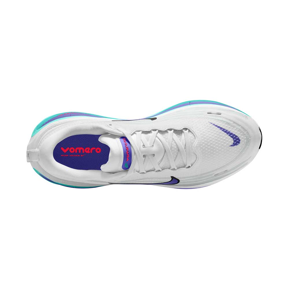 Men's Nike Vomero Plus Running Shoe - White/Black/Bright Concord/Hyper Turquoise - Regular (D)