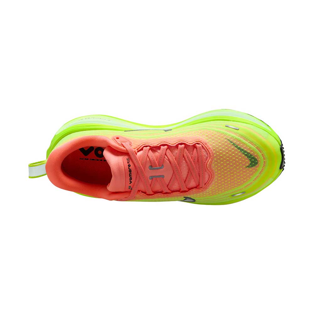 Women's Nike Vomero Plus Running Shoe - Bright Mango/Metallic Dark Grey/Volt - Regular (B)