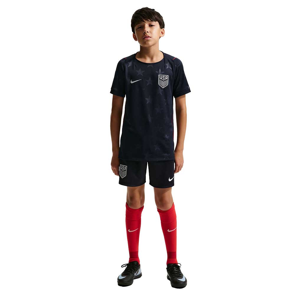 Youth USMNT 2026 DF SS Away Stadium Jersey - Dark Obsidian/Pure Platinum