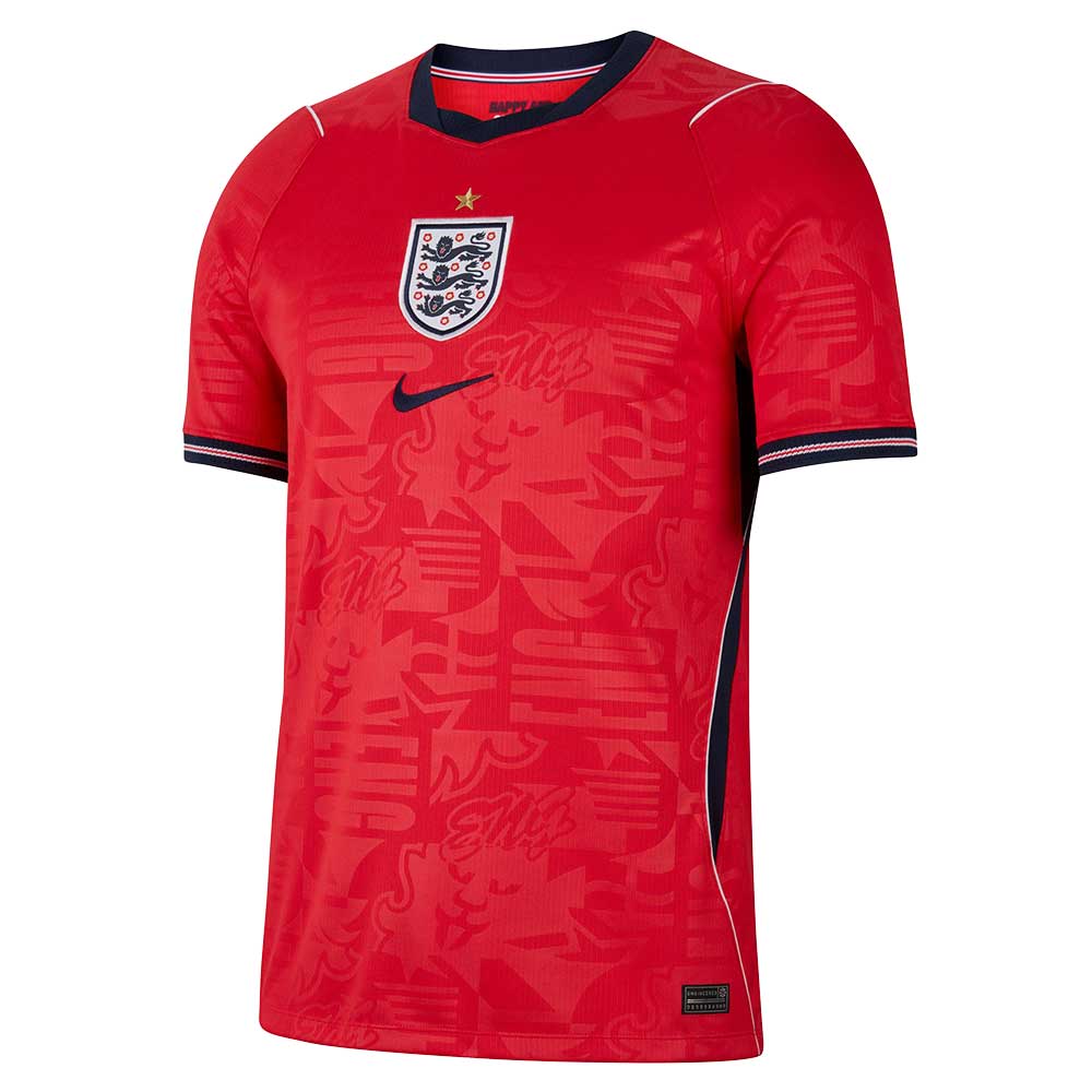 England DF Away Stadium Jersey - Speed Red/Obsidian/White