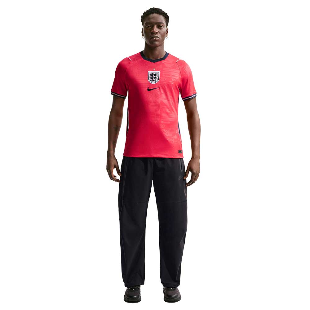 England DF Away Stadium Jersey - Speed Red/Obsidian/White