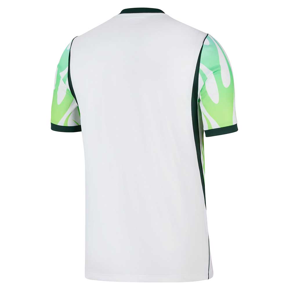 Nigeria DF Away Stadium Jersey - White/Green Glow/Black