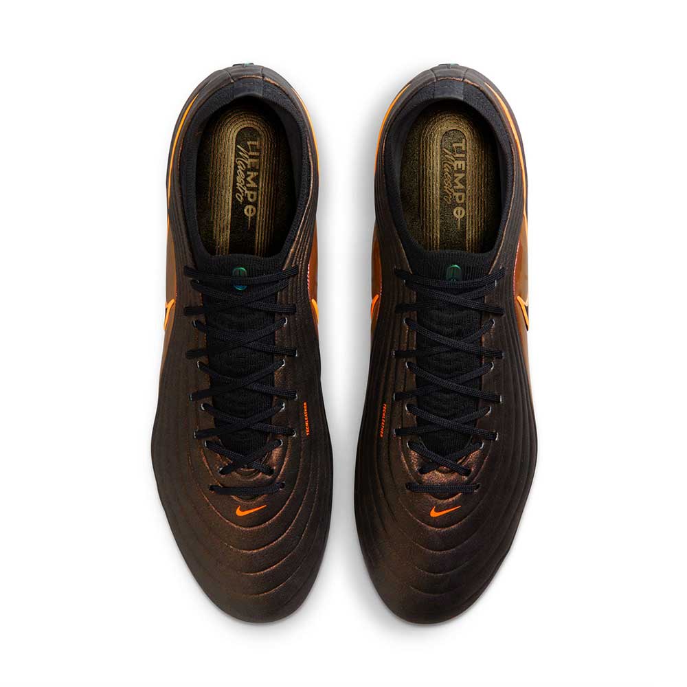 Tiempo Maestro Elite FG LV8 Soccer Cleat - Black/Laser Orange/Hyper Crimson - Regular (D)