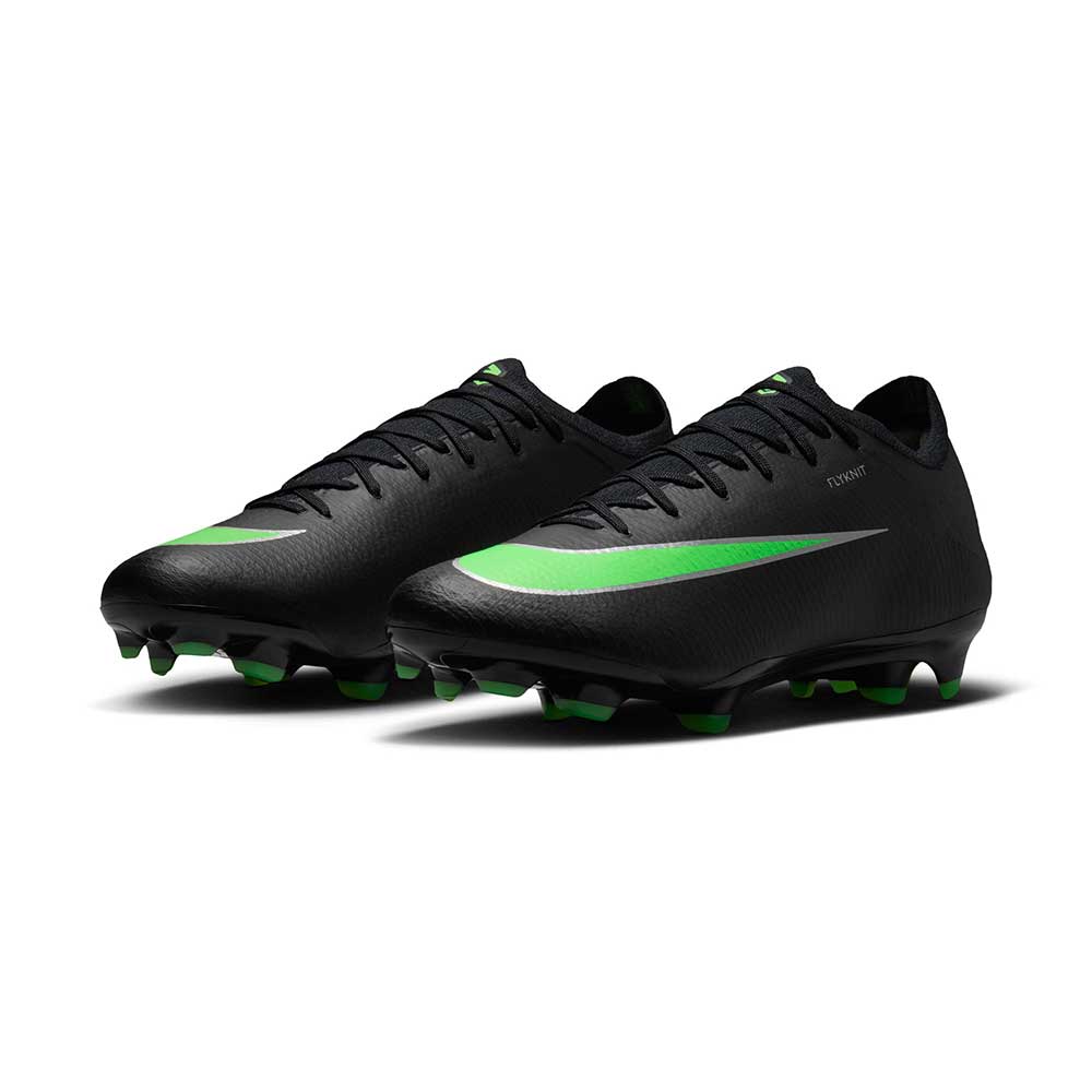 Vapor 17 Pro FG Soccer Cleat - Black/Black/Illusion Green- Regular (D)