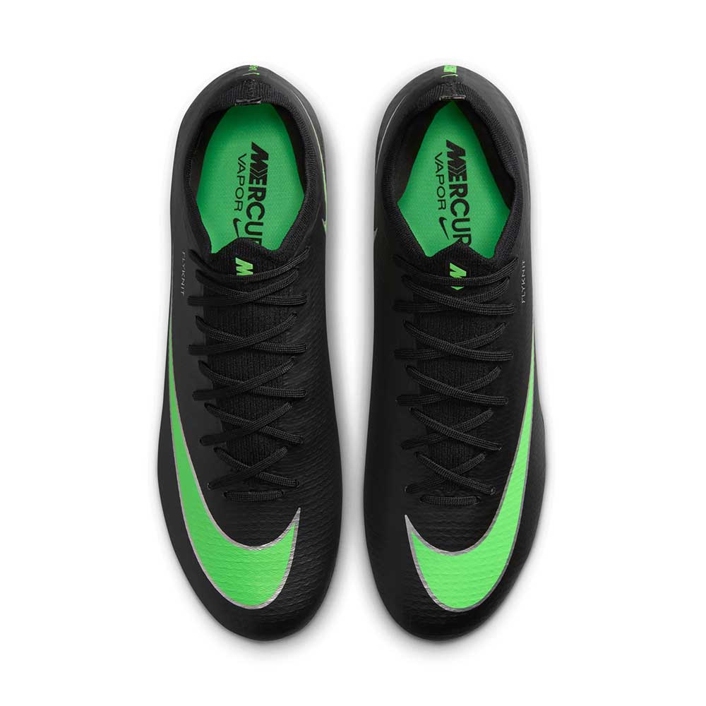 Vapor 17 Pro FG Soccer Cleat - Black/Black/Illusion Green- Regular (D)