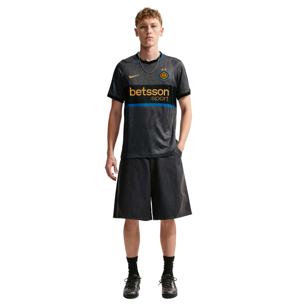 Inter DF SS 3rd Stadium Jersey - Iron Grey/Black/Tour Yellow