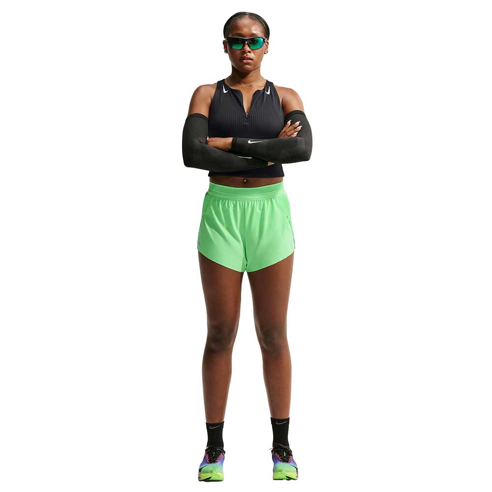 Women's Nike Aeroswift Crop Top - Black/White