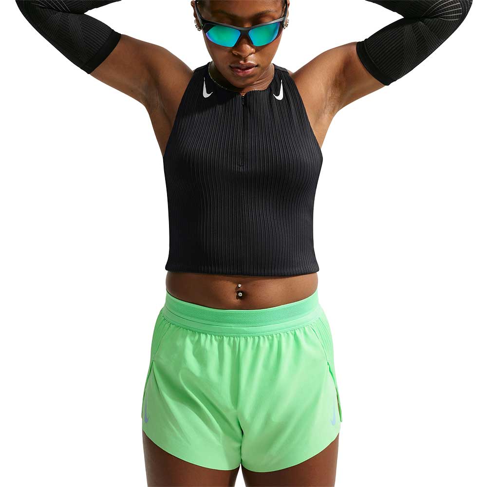 Women's Nike Aeroswift Crop Top - Black/White