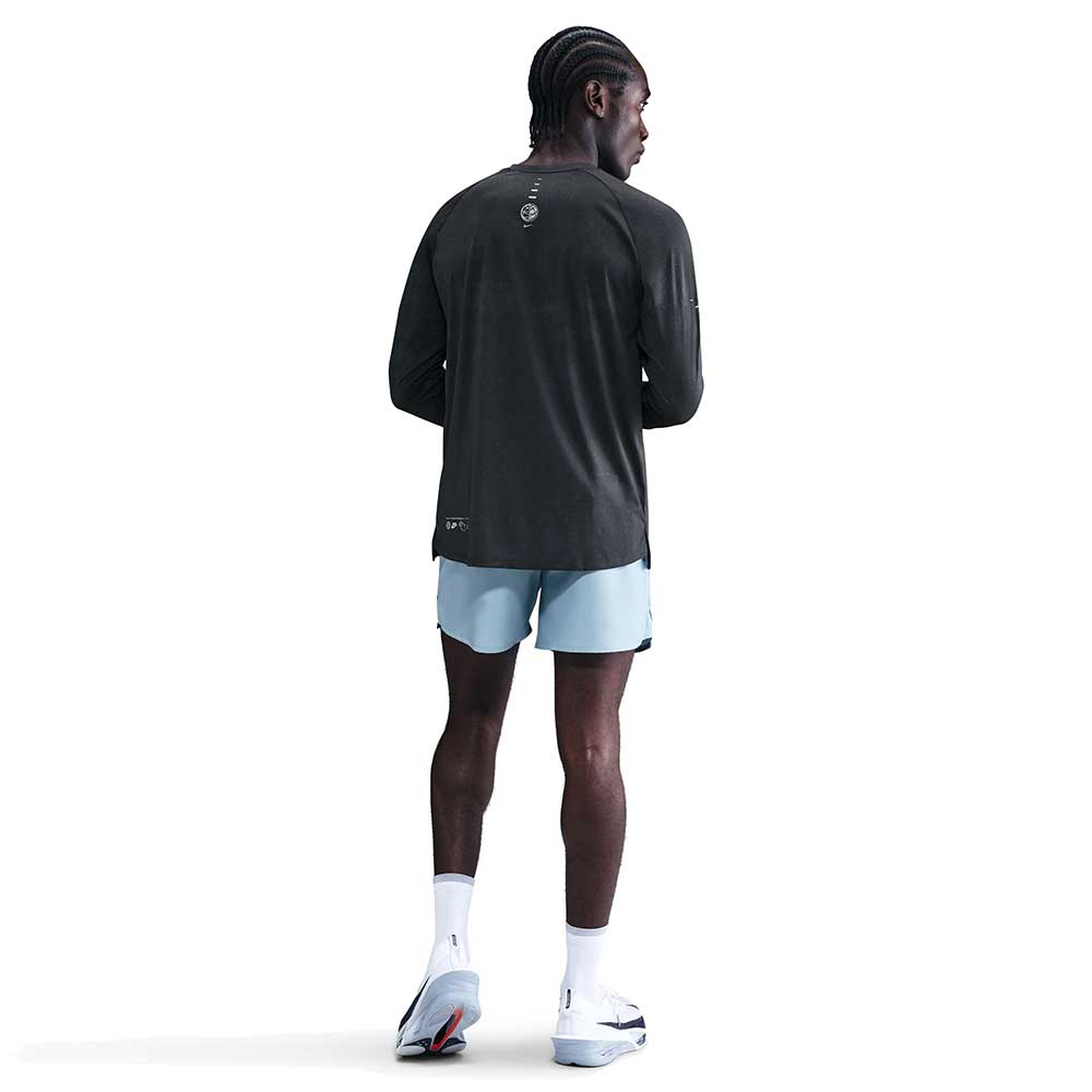 Men's Nike Dri-FIT Stride Long Sleeve Shirt - Off Noir