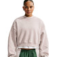 Women's Nike Studio Fleece Oversized Cropped Crew - Cream II/Sail