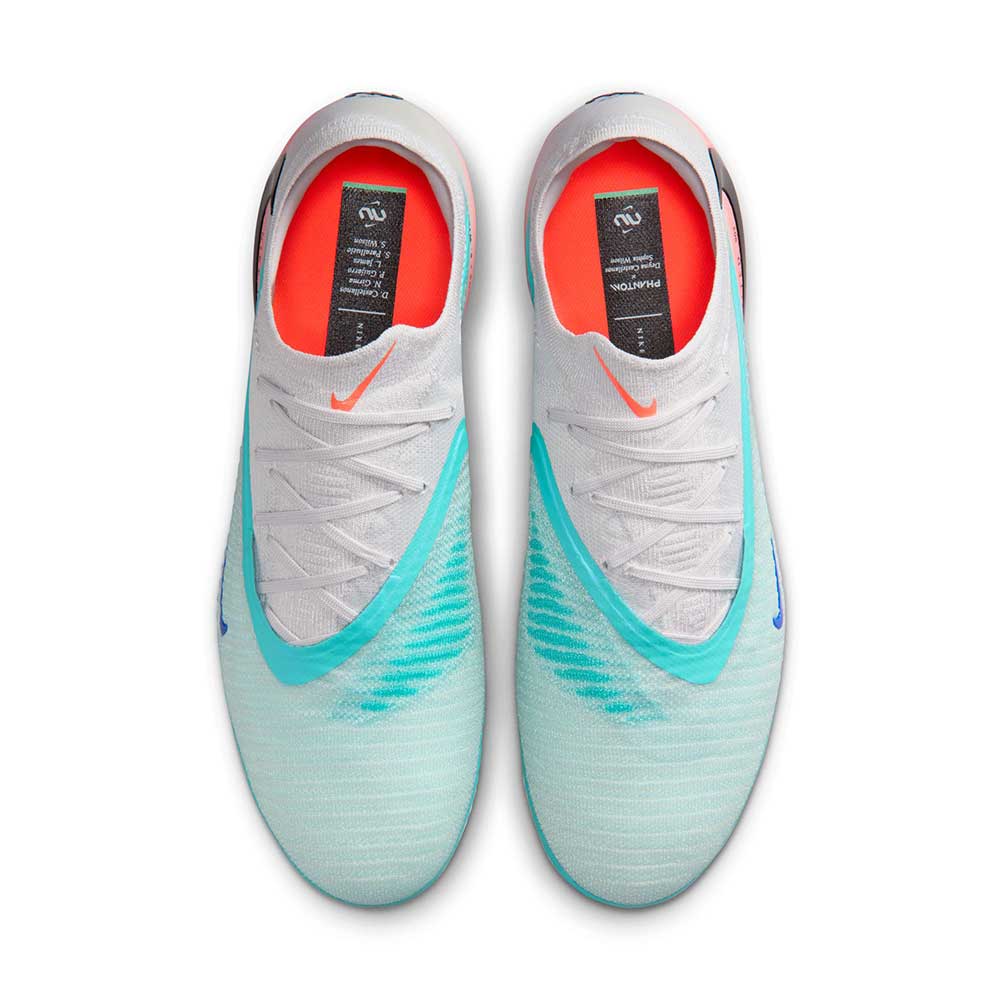 Phantom 6 Elite Low FG NU2 Soccer Cleat - Pistachio Frost/Hyper Orange - Regular (D)