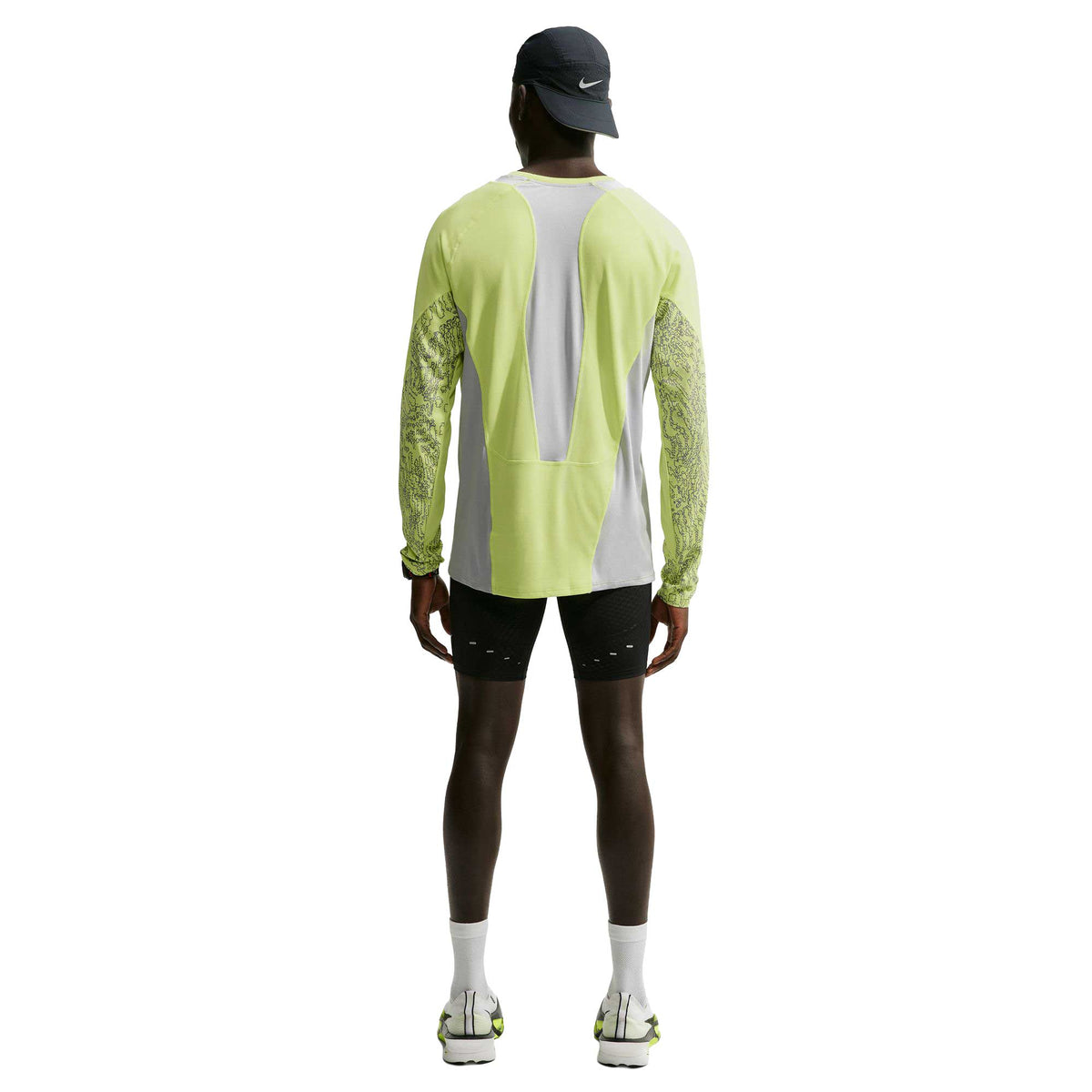 Men's Nike Dri-FIT Winterized Long Sleeve Running Top - Lemon Twist/Grey Fog