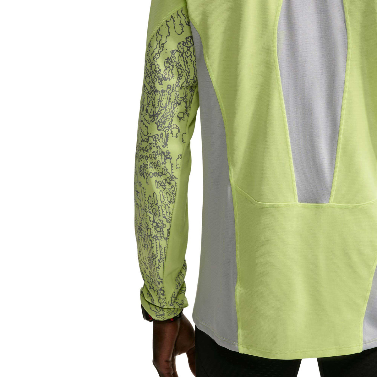 Men's Nike Dri-FIT Winterized Long Sleeve Running Top - Lemon Twist/Grey Fog