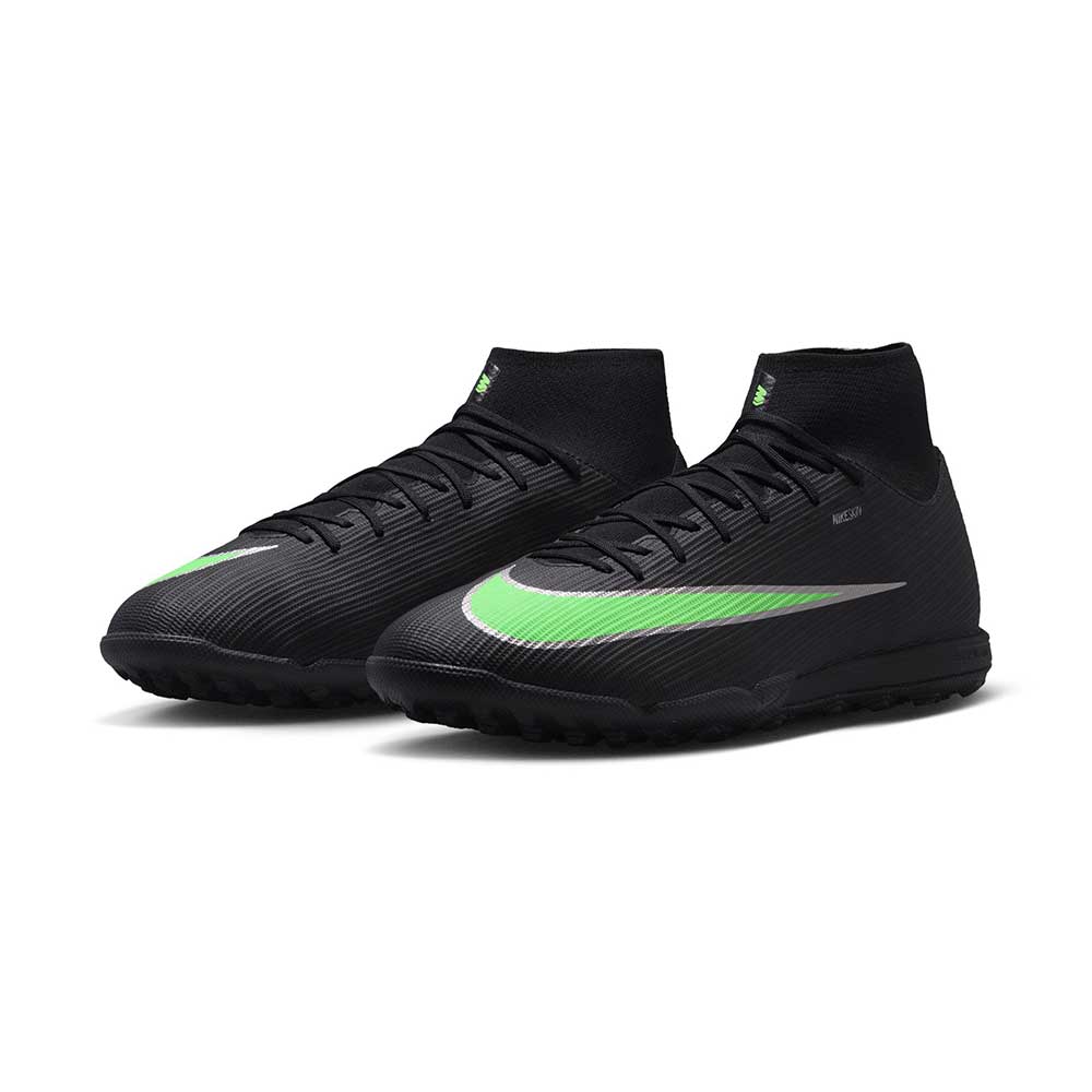 Superfly 11 Academy TF Soccer Shoe - Black/Illusion Green/Black - Regular (D)