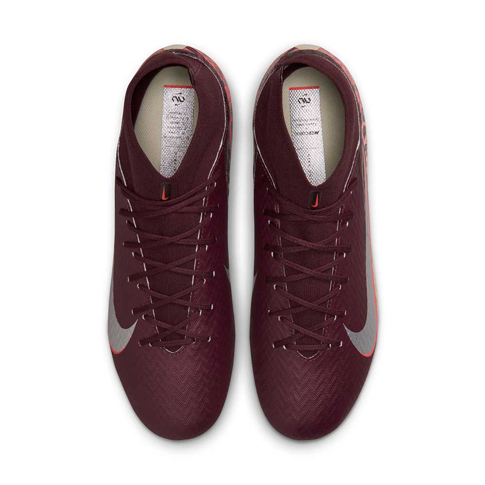 Zm Superfly 10 Academy FG/MG NU3 Soccer Cleat - Burgundy Crush/Mtlc Silver/University Red - Regular (D)