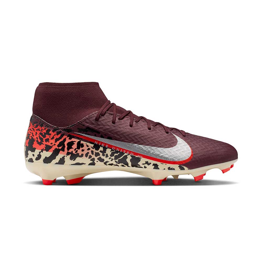 Zm Superfly 10 Academy FG/MG NU3 Soccer Cleat - Burgundy Crush/Mtlc Silver/University Red - Regular (D)