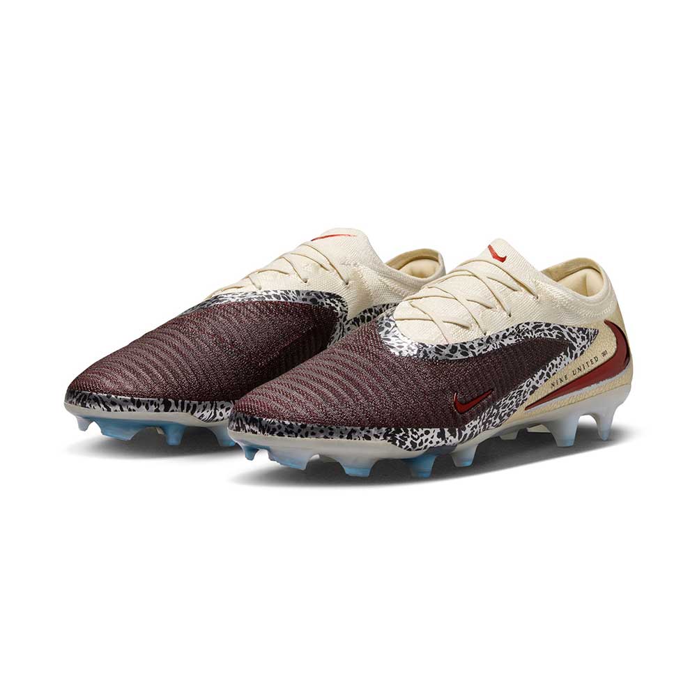 Phantom 6 Low Elite FG NU3 Soccer Cleat - Burgundy Crush/University Red/Fossil - Regular (D)