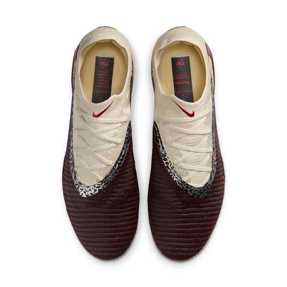 Phantom 6 Low Elite FG NU3 Soccer Cleat - Burgundy Crush/University Red/Fossil - Regular (D)