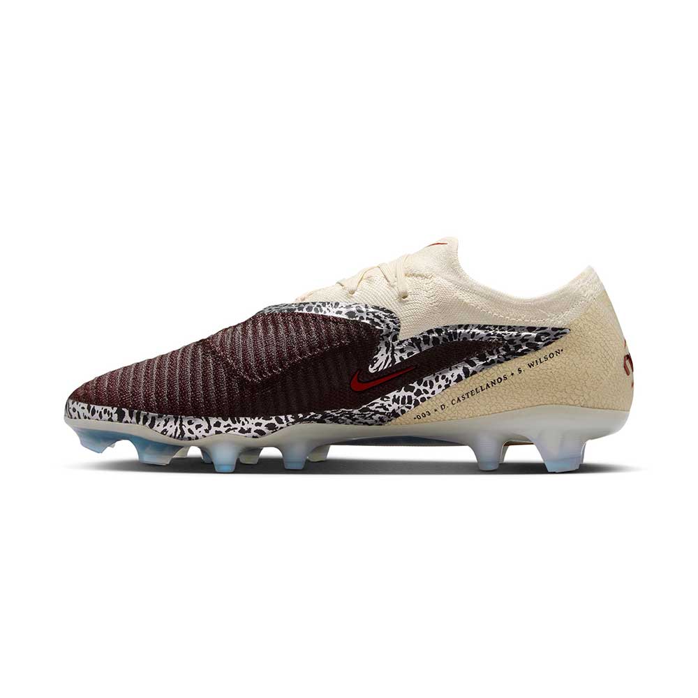 Phantom 6 Low Elite FG NU3 Soccer Cleat - Burgundy Crush/University Red/Fossil - Regular (D)