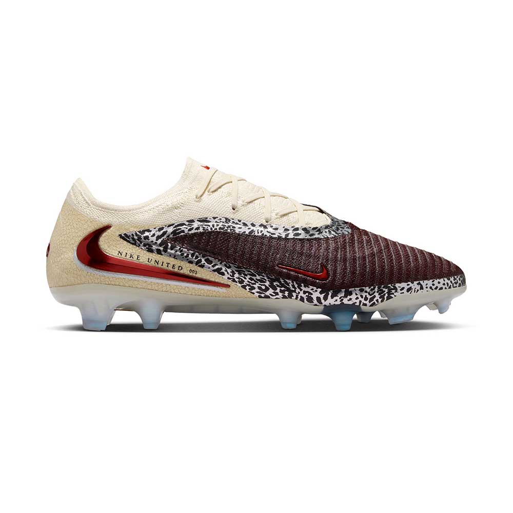 Phantom 6 Low Elite FG NU3 Soccer Cleat - Burgundy Crush/University Red/Fossil - Regular (D)