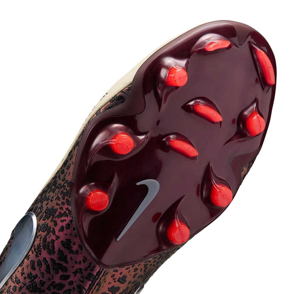 Tiempo Maestro Elite FG NU3 Soccer Cleat - Fossil/Metallic Silver/Burgundy Crush - Regular (D)