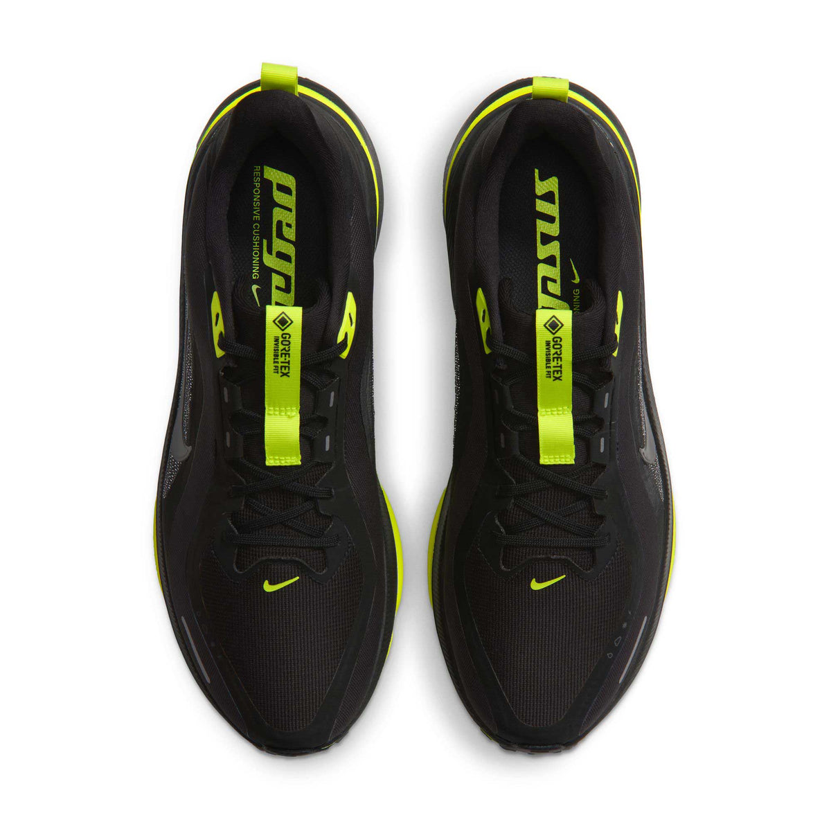 Men's Nike Pegasus 42 GORE-TEX - Black/Metallic Dark Grey/Lemon Venom - Regular (D)