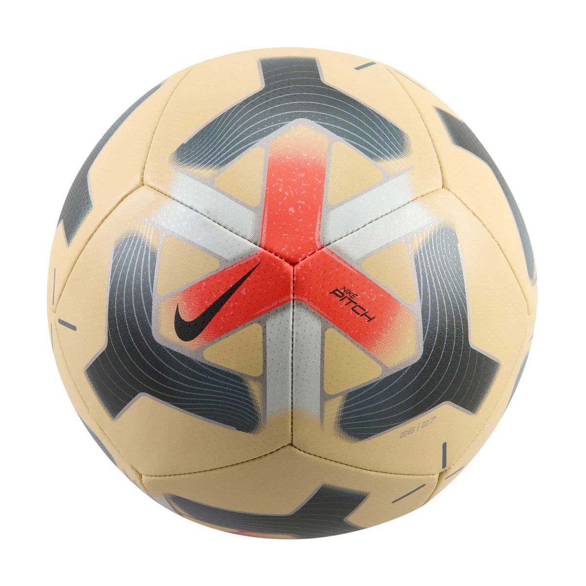 Nike Pitch Soccer Ball - Linen/Bright Crimson/Black