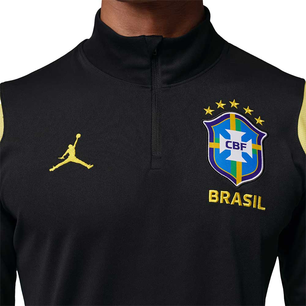 Men's CBF DF Academy Drill Top - Black/Yellow/Infared 23