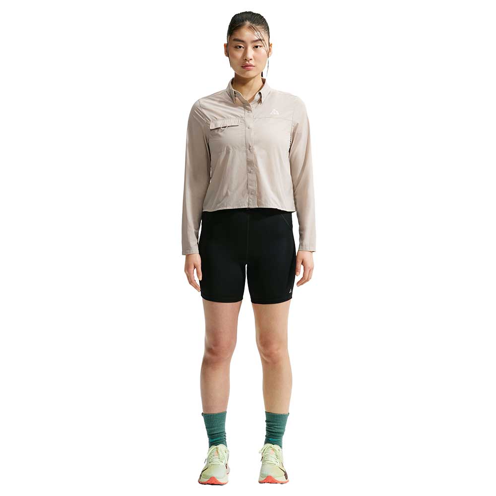 Women's ACG Aireez Button-Up Long Sleeve Top - Cream II