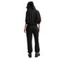 Women's Nike Studio Fleece Mid-Rise Pant - Total Black/Sail